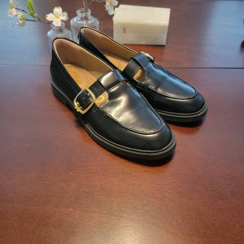 Sam Edelman Womens Elaina Loafers with Buckle Size 7